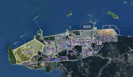 충청남도 대산 석유화학 산업단지 위성사진   산업통상자원부 제공